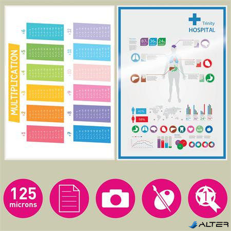Meleglamináló fólia, 125 mikron, A5, fényes, UDT technológiával, LEITZ "iLam"