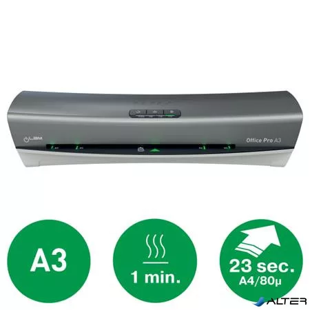 Laminálógép, A3, 80-175 mikron, LEITZ "iLam Office Pro", ezüst