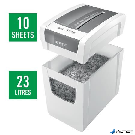 Iratmegsemmisítő, konfetti, 10 lap, LEITZ "IQ Slim Home Office"