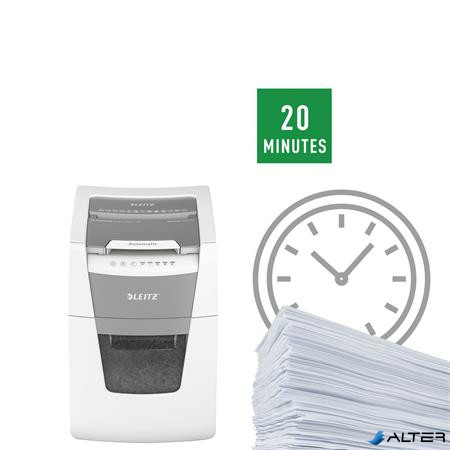 Iratmegsemmisítő, konfetti, 100 lap, LEITZ "IQ AutoFeed SmallOffice 100 P4 Pro"