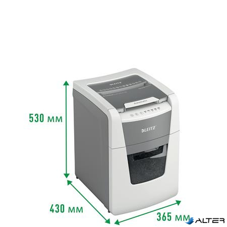 Iratmegsemmisítő, mikrokonfetti, 100 lap, LEITZ "IQ AutoFeed SmallOffice 100 P5 Pro"