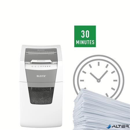 Iratmegsemmisítő, konfetti, 150 lap, LEITZ "IQ AutoFeed Office 150 P4 Pro"