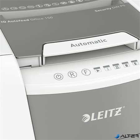 Iratmegsemmisítő, mikrokonfetti, 150 lap, LEITZ "IQ AutoFeed Office 150 P5 Pro"