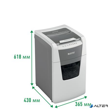 Iratmegsemmisítő, mikrokonfetti, 150 lap, LEITZ "IQ AutoFeed Office 150 P5 Pro"