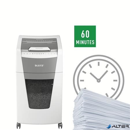 Iratmegsemmisítő, konfetti, 300 lap, LEITZ "IQ AutoFeed Office 300 P4 Pro"