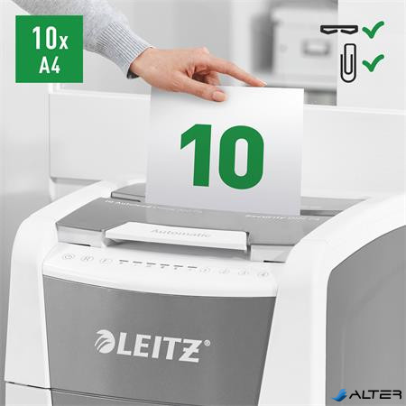 Iratmegsemmisítő, konfetti, 300 lap, LEITZ "IQ AutoFeed Office 300 P4 Pro"