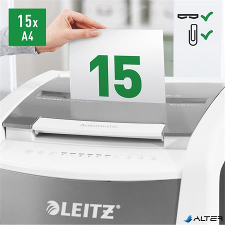 Iratmegsemmisítő, konfetti, 600 lap, LEITZ "IQ AutoFeed Office 600 P4"