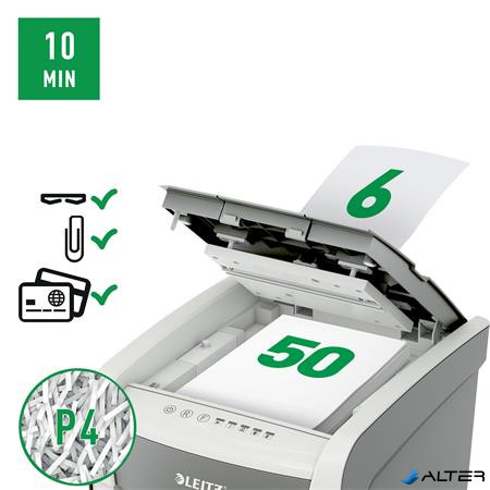 Iratmegsemmisítő, konfetti, 50 lap, LEITZ "IQ AutoFeed SmallOffice 50 P4 Pro"