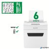 Iratmegsemmisítő, konfetti, 6 lap, LEITZ "IQ Protect 6X"