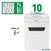 Iratmegsemmisítő, konfetti, 10 lap, LEITZ "IQ Protect 10X"