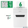 Iratmegsemmisítő, mikrokonfetti, 6 lap, LEITZ "IQ Protect 6M"