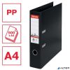Iratrendező, 75 mm, A4, PP, élvédő sínnel, ESSELTE "Standard", Vivida fekete