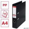 Iratrendező, 75 mm, A4, PP, élvédő sínnel, ESSELTE "Standard", Vivida fekete