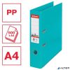 Iratrendező, 75 mm, A4, PP, élvédő sínnel, ESSELTE "Standard", türkiz