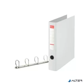   Gyűrűs könyv, 4 gyűrű, D alakú, 60 mm, A4 maxi, PP, ESSELTE "Jumbo Vivida", fehér