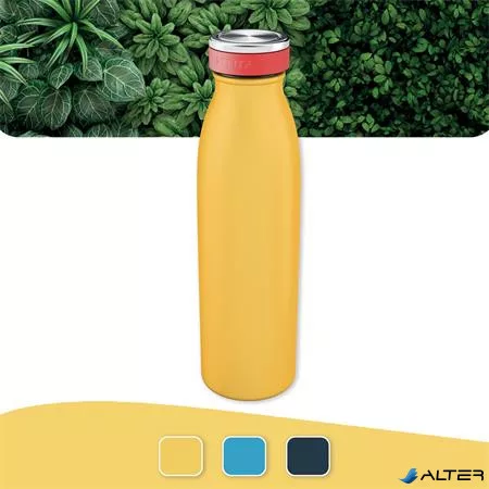 Termosz, fém, 500 ml, LEITZ "Cosy", melegsárga