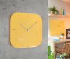 Falióra, üveg, négyzet alakú, 30x30 cm, LEITZ "Cosy", melegsárga