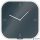 Falióra, üveg, négyzet alakú, 30x30 cm, LEITZ "Cosy", bársonyszürke