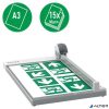 Vágógép, görgős, A3, 15 lap, LEITZ "Precision Office"