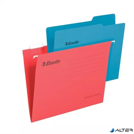 Függőmappa, újrahasznosított karton, A4, ESSELTE "Classic", piros