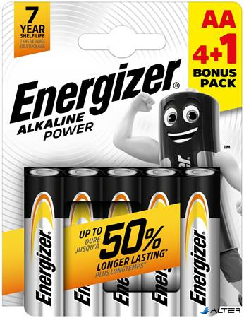Elem, AA ceruza, 4+1 db, ENERGIZER "Alkaline Power"