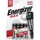 Elem, AAA mikro, 4 db, ENERGIZER 'Max'