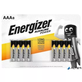 Elem, AAA mikro, 8 db, ENERGIZER "Alkaline Power"