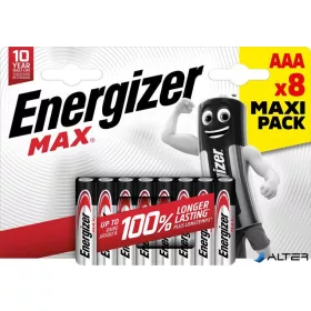 Elem, AAA mikro, 8 db, ENERGIZER "Max"