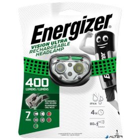   Fejlámpa, 4 LED, beépített akku, ENERGIZER "Vision Ultra"