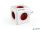 Elosztó, 5 aljzat, ALLOCACOC 'PowerCube Original DE', fehér-piros