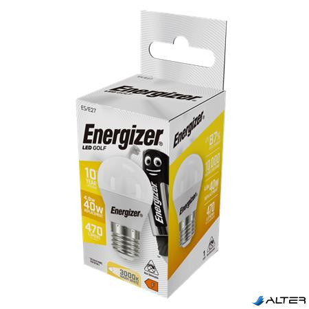 LED izzó, E27, golf gömb, 4,9W (40W), 470lm, 3000K, ENERGIZER