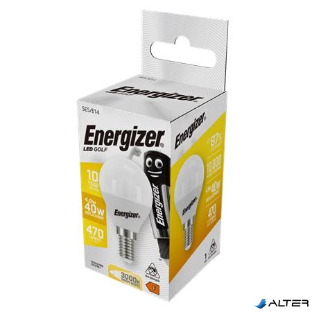 LED izzó, E14, golf gömb, 4,9W (40W), 470lm, 3000K, ENERGIZER