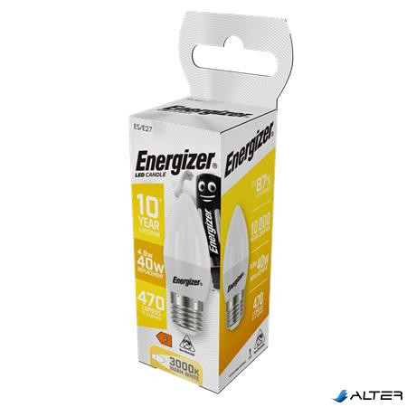 LED izzó, E27, gyertya, 4,9W (40W), 470lm, 3000K, ENERGIZER