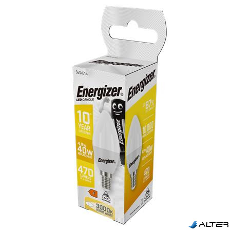 LED izzó, E14, gyertya, 4,9W (40W), 470lm, 3000K, ENERGIZER
