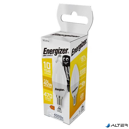 LED izzó, E14, gyertya, 4,9W (40W), 470lm, 4000K, ENERGIZER