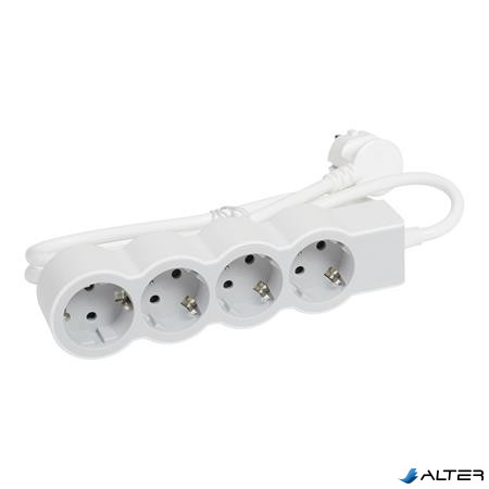 Elosztósor, 4 csatlakozóaljzat, 5 m kábelhosszúság, LEGRAND 'Standard', fehér-szürke