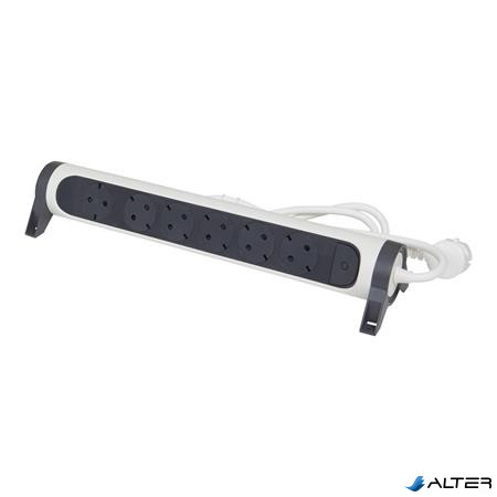 Elosztósor, 6 csatlakozóaljzat, 1,5 m kábelhosszúság, LEGRAND 'Premium', fehér