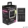 Elemtöltő, AA/AAA, 4x2500 mAh AA, gyorstöltő, PANASONIC "Eneloop Pro"
