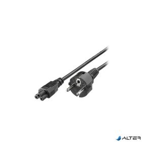   Hálózati tápkábel, noebookhoz, földelt, C5, 1,5 m, EQUIP, fekete