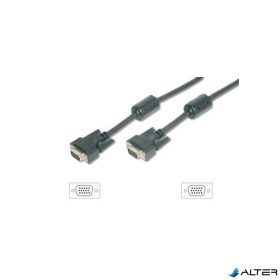 VGA monitor kábel, ferrit gyűrűvel, 5 m, EQUIP