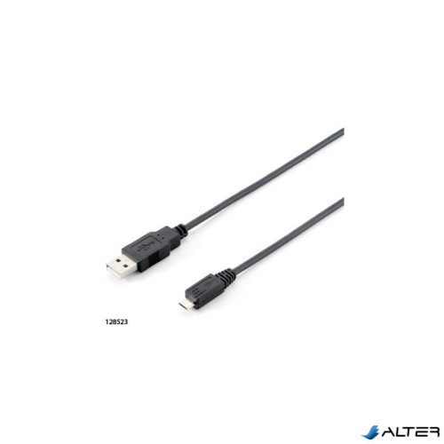 USB 2.0 kábel, USB-A/USB MicroB, 1,8 m, EQUIP