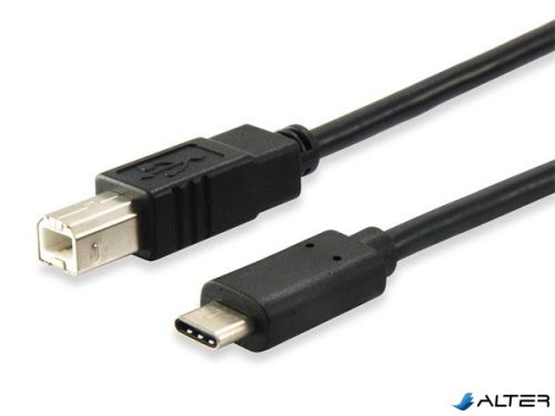 Átalakító kábel, USB-C-USB-B 2.0, 1m, EQUIP