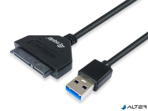 Átalakító kábel, USB 3.2 - SATA átalakító, 0,5 m, EQUIP
