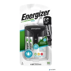   Elemtöltő, AA ceruza/AAA mikro, 4x2000 mAh AA (előtöltött), kijelzővel, ENERGIZER "Pro"