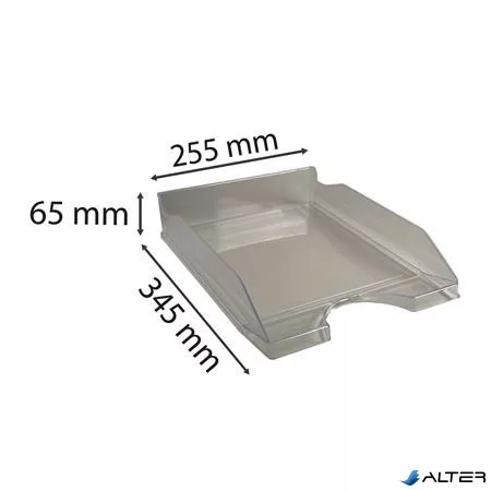 Irattálca, műanyag, A4+, EXACOMPTA "Office", áttetsző szürke