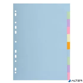   Regiszter, karton, A4, 10 részes, EXACOMPTA, pasztell színek