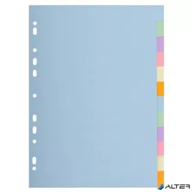   Regiszter, karton, A4, 12 részes, EXACOMPTA, pasztell színek