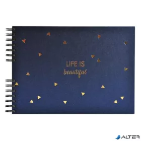   Fotóalbum, spirál, 32x22 cm, 25 lap, EXACOMPTA "Life", kék