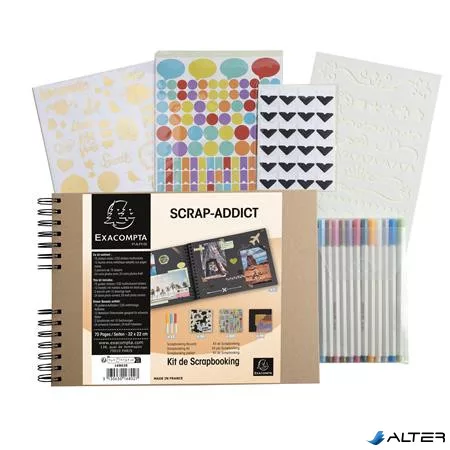 Kreatív scrapbook készlet, EXACOMPTA 'Kraft'
