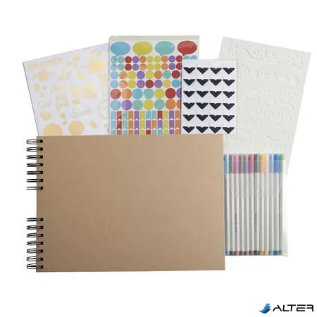 Kreatív scrapbook készlet, EXACOMPTA 'Kraft'